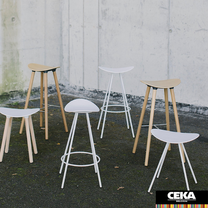 tabouret coma ENEA plastique bois