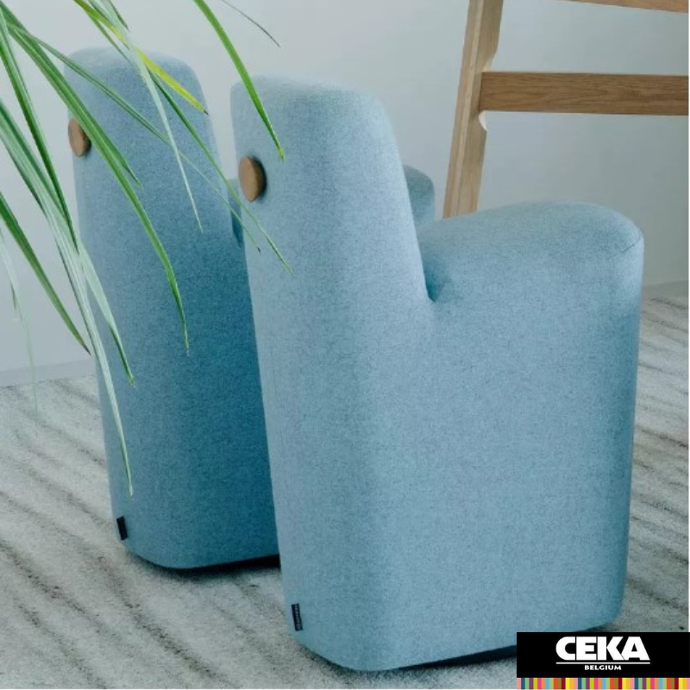 tabouret basculant hubert Intuit tissu bleu