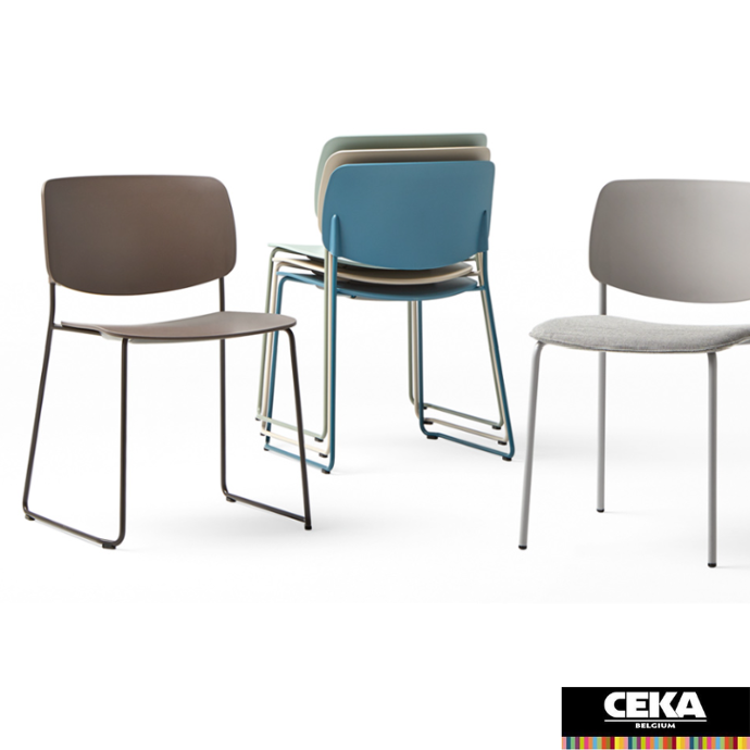 Aryn chaise de caféteria en plastique