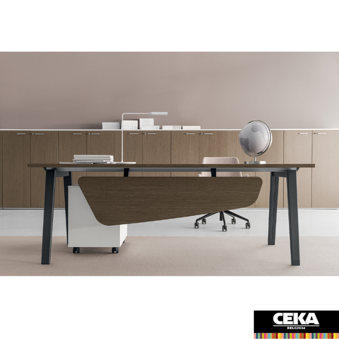 bureau e-place plateau décor bois voile de fond pieds anthracite