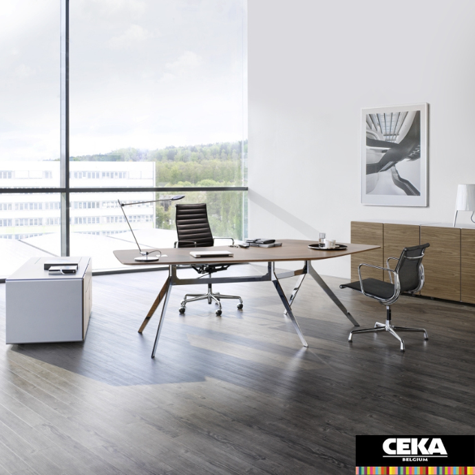bureau direction star Renz chrome chêne