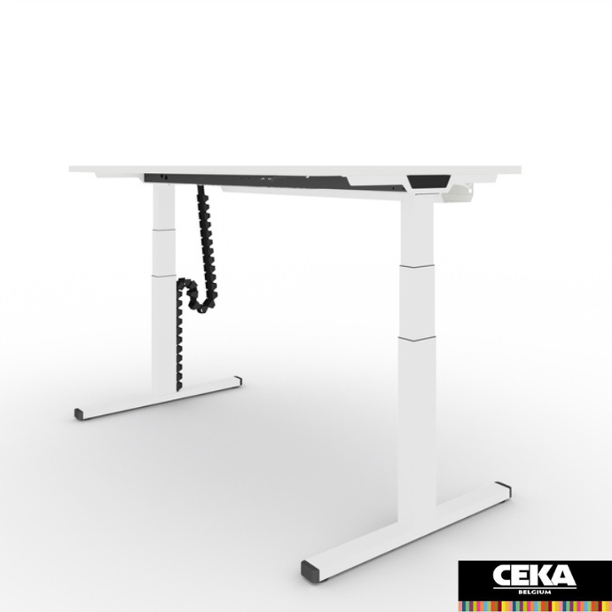 bureau assis-debout styles ceka blanc