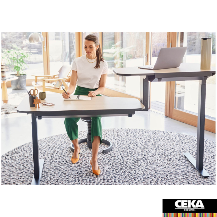 bureau assis-debout deux hauteurs active desk aeris