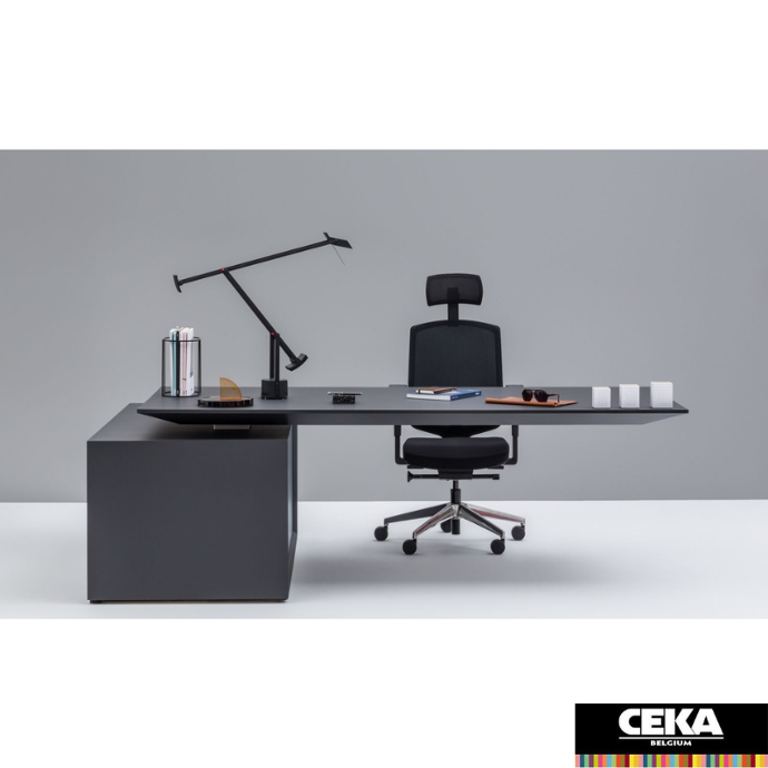 bureau assis-debout gravity meuble retour plateau portant