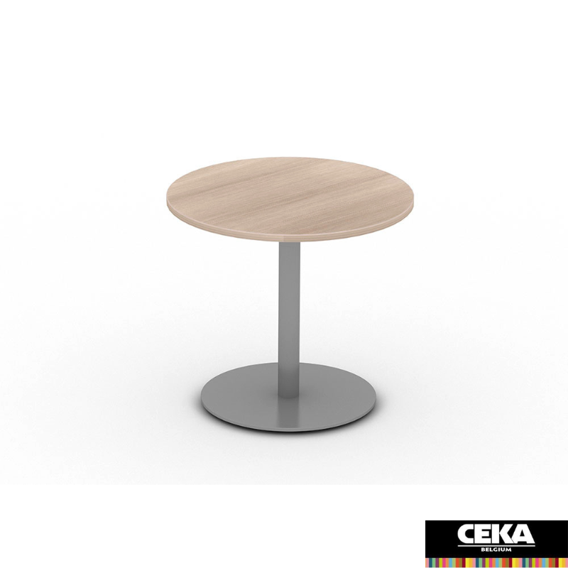 table réunion bistro ronde décor bois 
