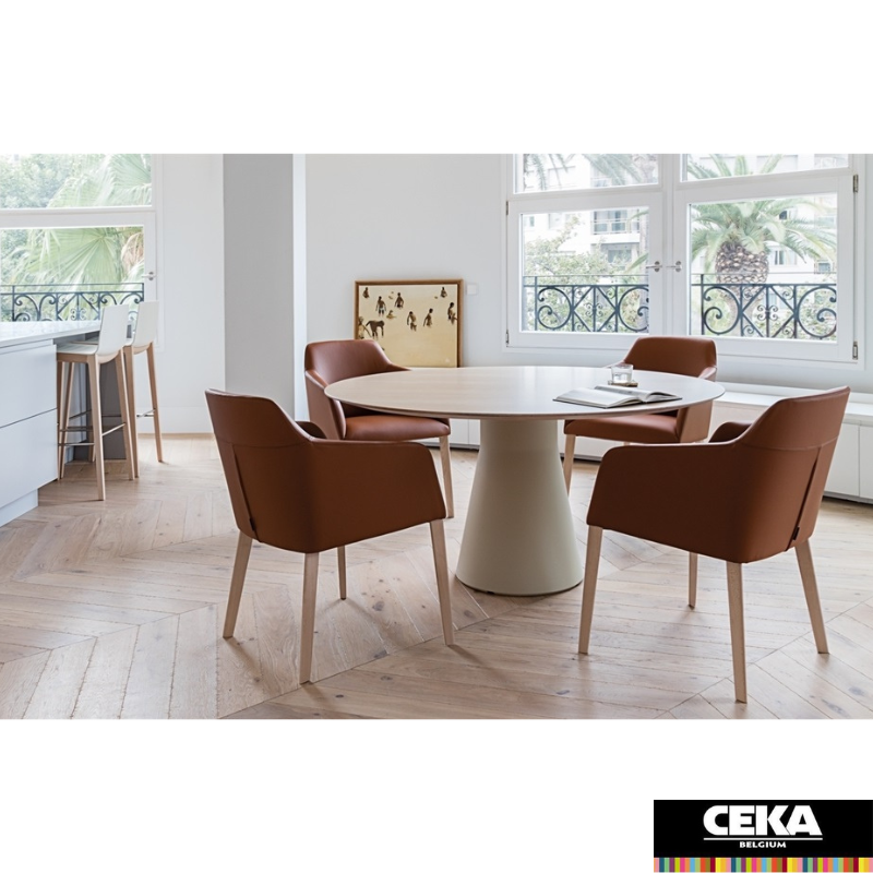 table cafétéria reverse pied fut ronde rectangulaire