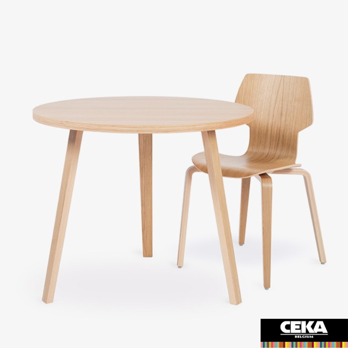 table cafétéria bois gracia mobles 114 3 pieds 4 pieds bois bois