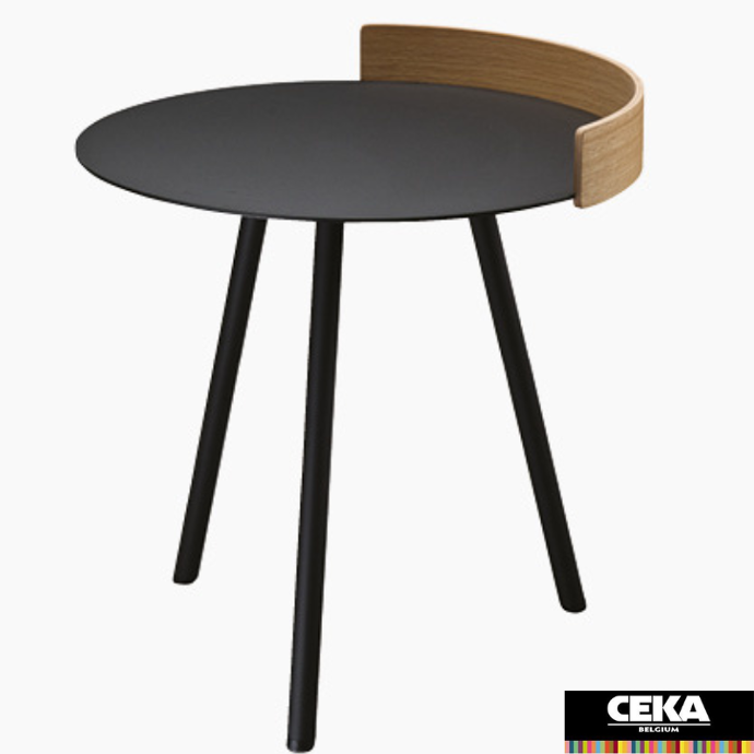 table basse d'appoint fence ronde design 3 pieds