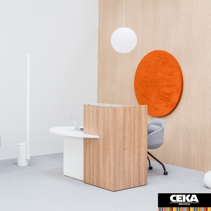 Comptoir d'acceil ovo mdd bois compact