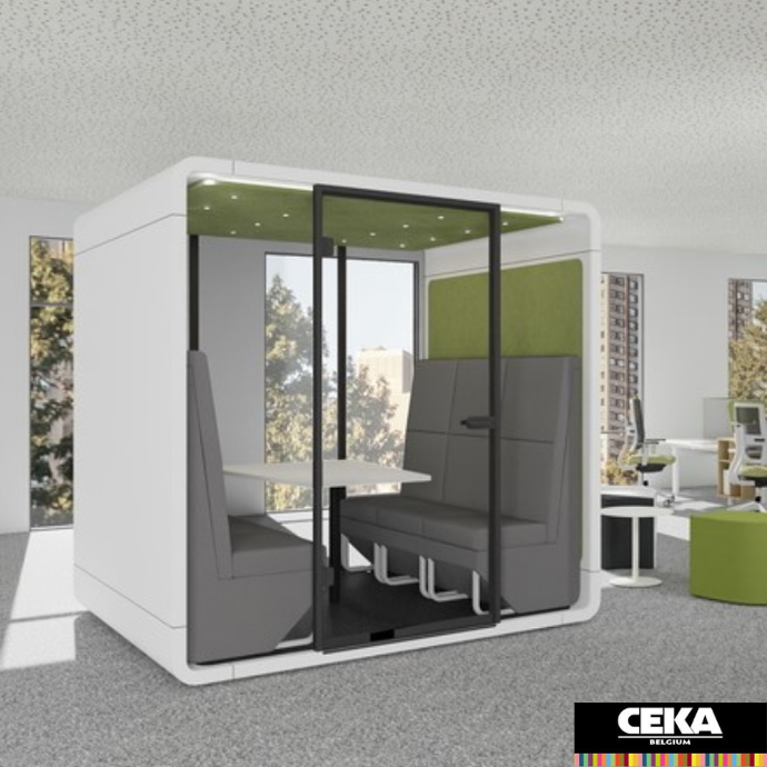 Cabine acoustique crossbox M2 CEKA meeting booth banquette table