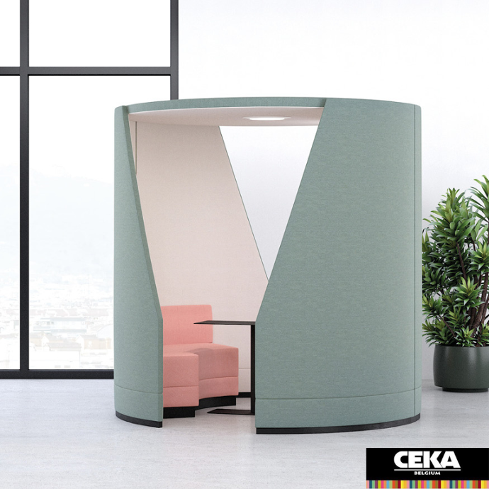 Cabine acoustique espace pavillon assises