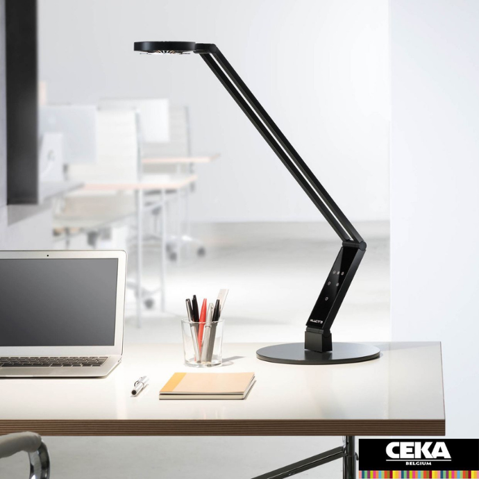 lampes de bureau luminaire suspension luctra pro2 linear radial noir blanc aluminium