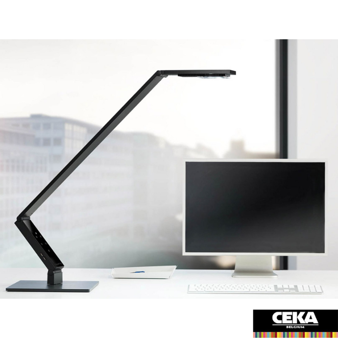 lampes de bureau luminaire suspension luctra linear radial noir blanc aluminium