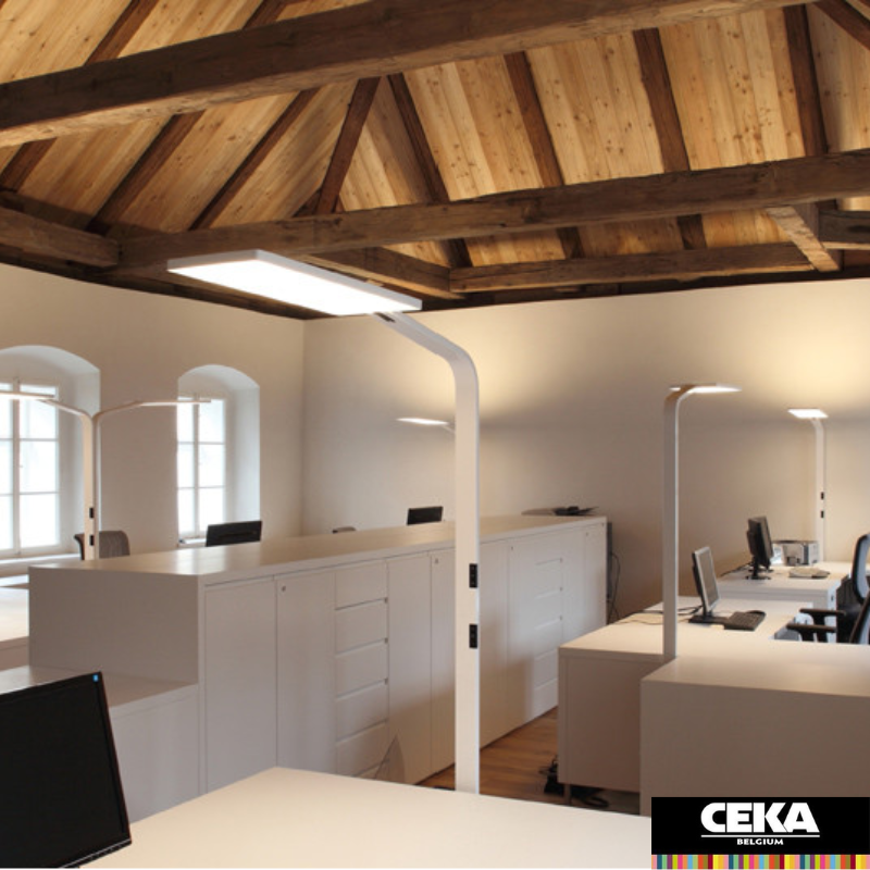 lampes de bureau luminaire suspension force one nimbus blanc direct indirect