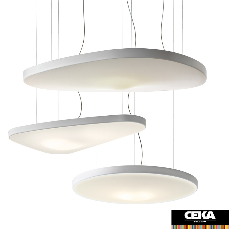 lampes de bureau luminaire suspension  D71 luceplan acoustique blanc
