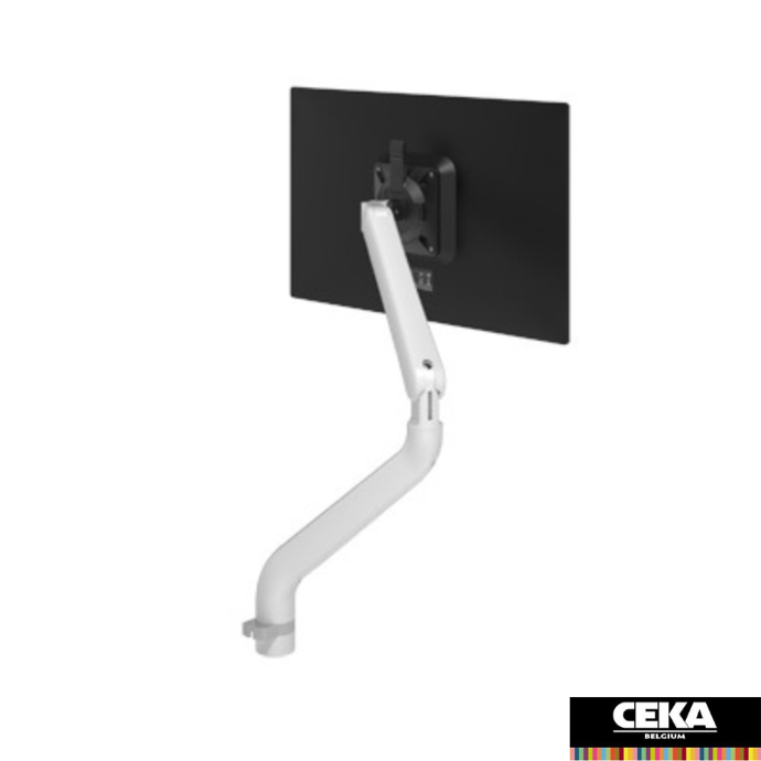 bras pour écran view prime simple blanc noir pince clame mural