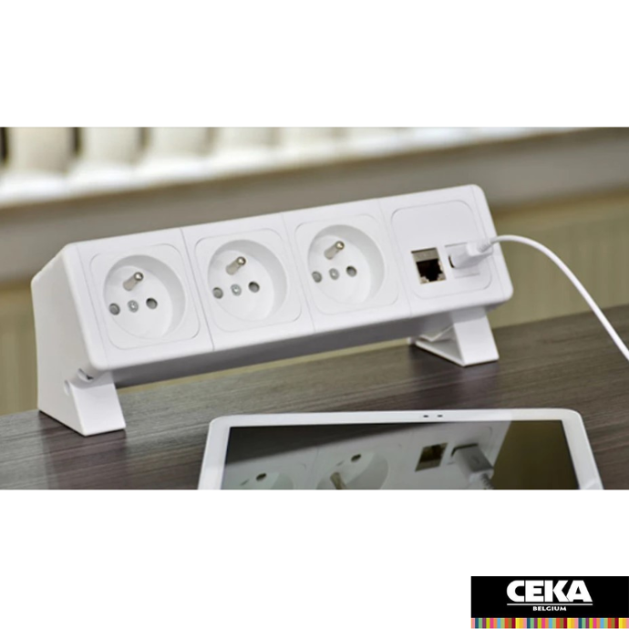 boitier connexion netbox slim blanc noir power data usb-c audio vidéo