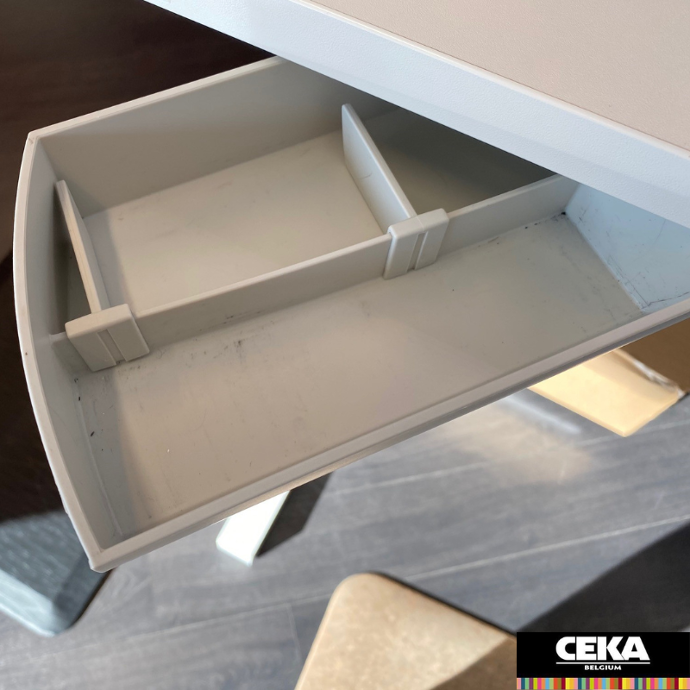 accessoire ergonomique tiroir rotatif pour bureau assis-debout