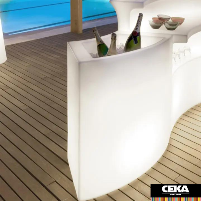 Mobilier accessoire extérieur ice bar lumineux slide