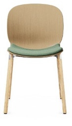 Chair NOOR 4 legs wood seat cushion varnished 3D shell